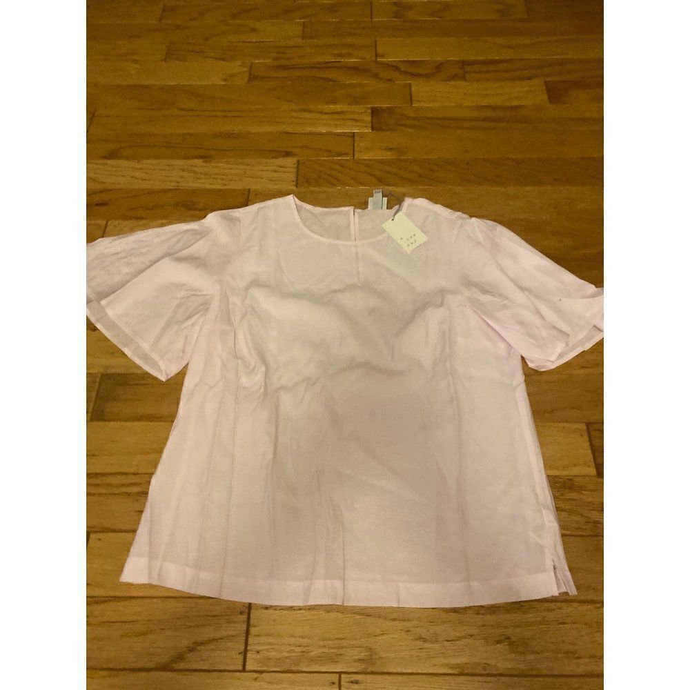 NWT, A New Day, women’s pale pink short sleeve, keyhole back, basic blouse sz XL